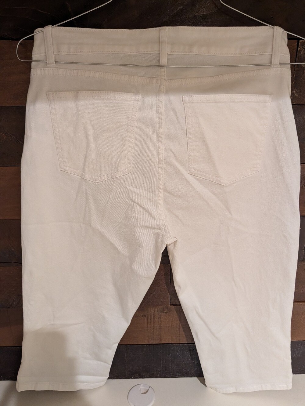 Chaps White Women's Capri Jeans - Classic Stretch Capri Size 10 - Picture 7 of 13
